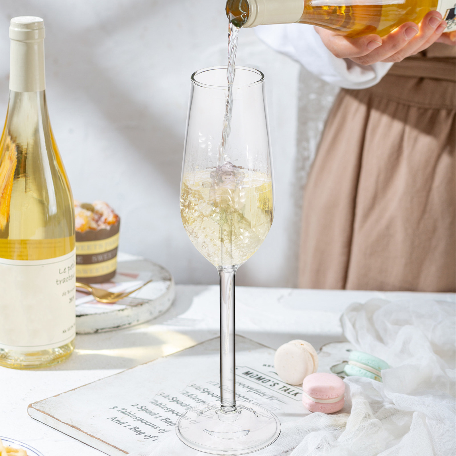 Crystal Wine Glass - Rose Crystal Glass Goblet Creative Elegant