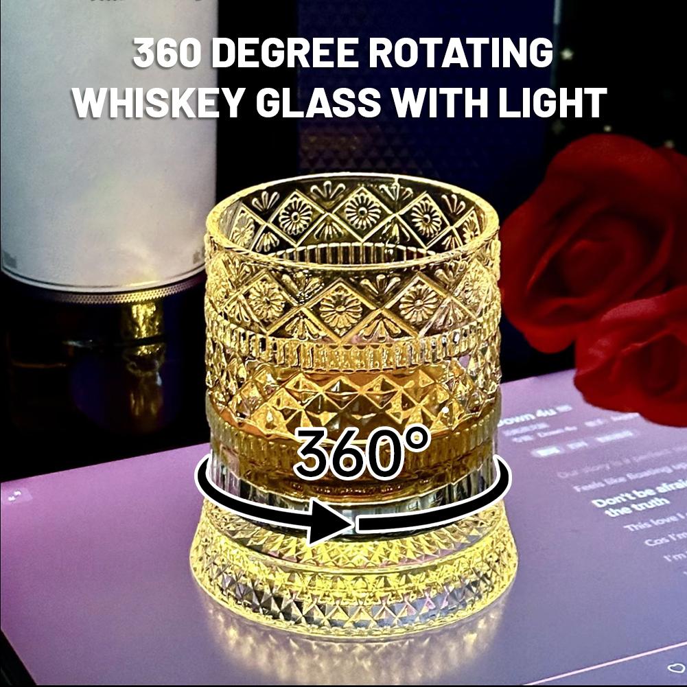 Crystal Wine Glass - Rotating Whiskey Glass Creative Crystal Beer