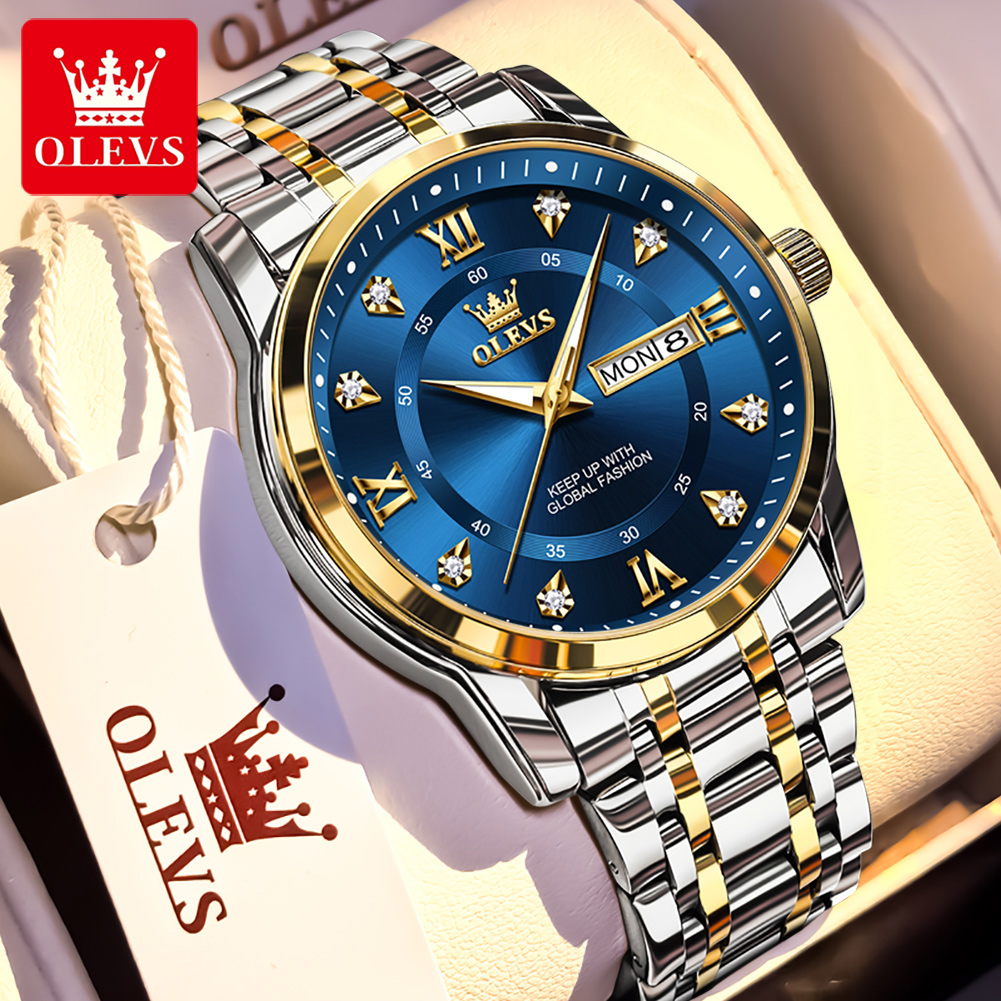 Luxury Lifestyle Men - OLEVS Brand Fashion men's watches stainless