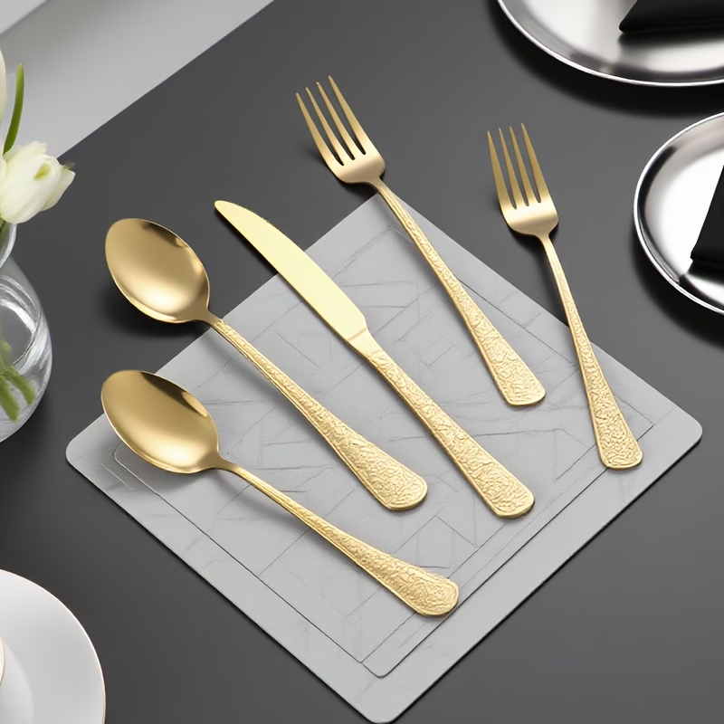 30-piece stainless steel gold- - огляд і ціна Gold Plated Cutlery