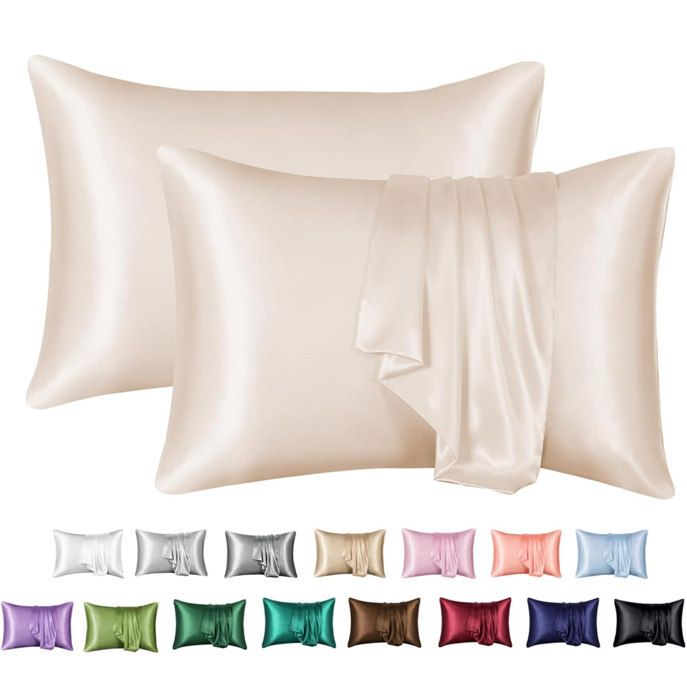 2 Pack Satin Pillowcase for Ha - огляд і ціна Silk Pillowcase Set