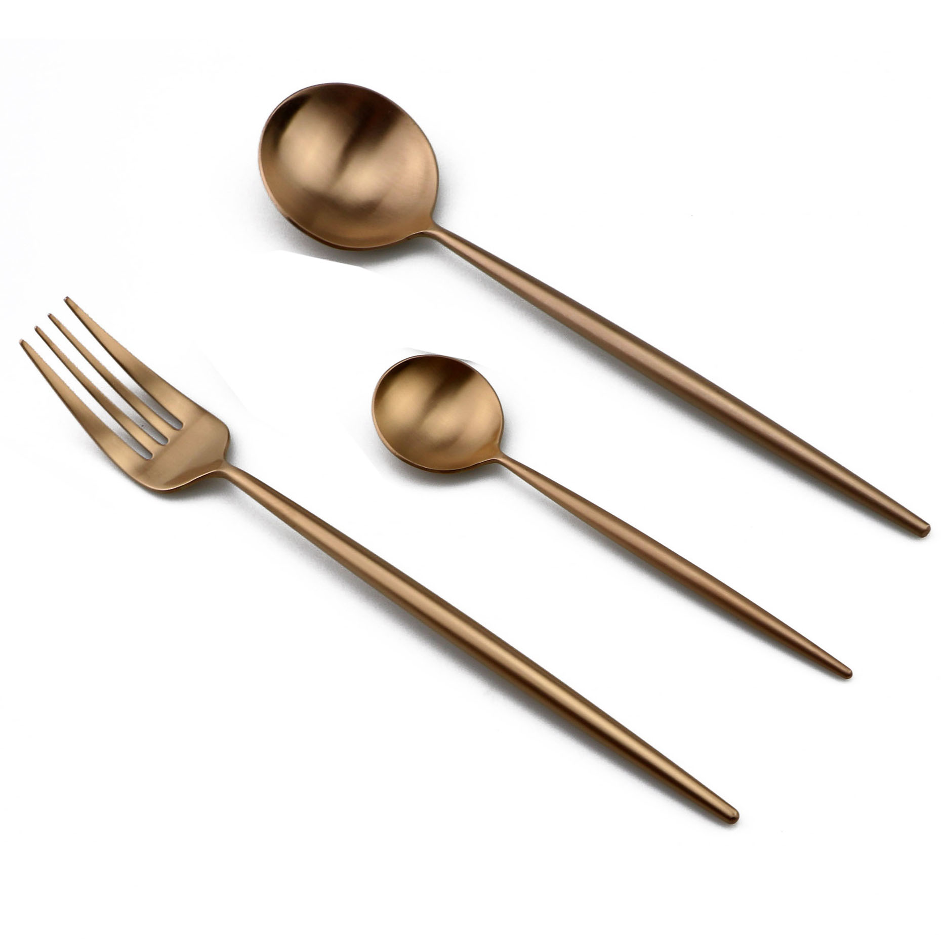 24-Pcs Rose Gold Cutlery Set W - огляд і ціна Gold Plated Cutlery