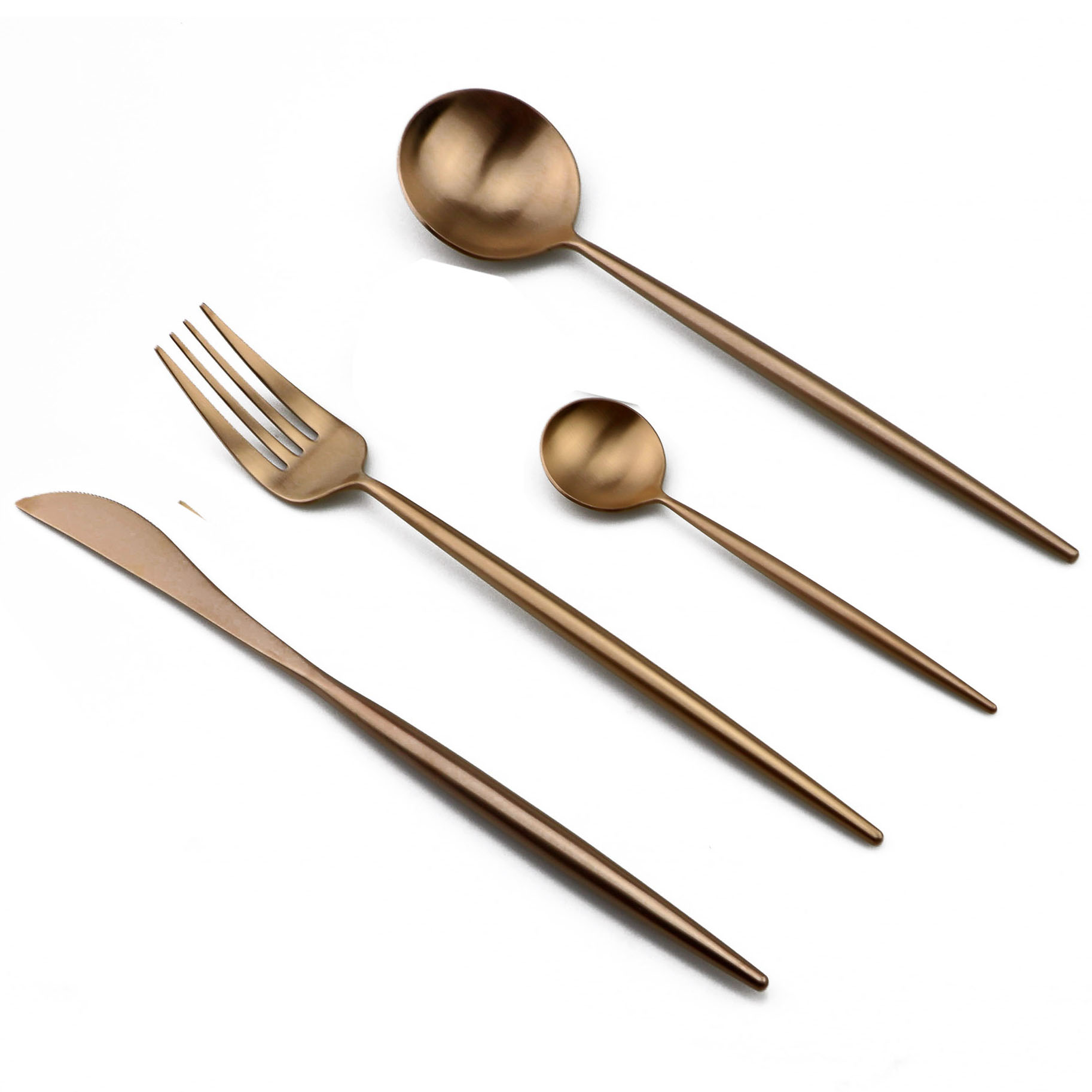 24-Pcs Rose Gold Cutlery Set W - огляд і ціна Gold Plated Cutlery