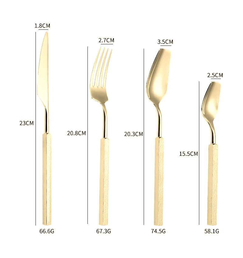4pcs Luxury Cutlery Set Wester - огляд і ціна Gold Plated Cutlery