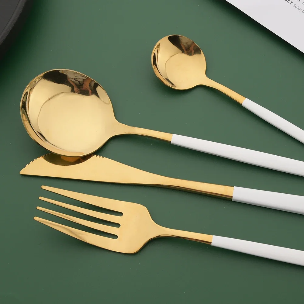 16/24/32/48Pcs Dinnerware Set  - огляд і ціна Gold Plated Cutlery