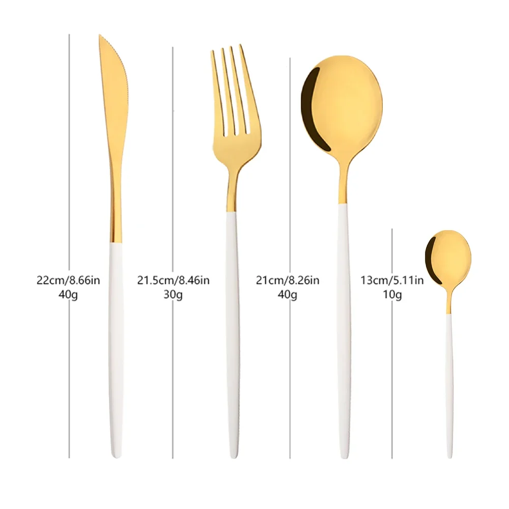 16/24/32/48Pcs Dinnerware Set  - огляд і ціна Gold Plated Cutlery