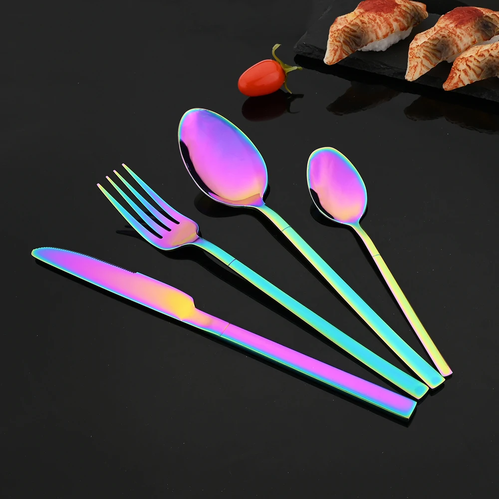 16Pcs Black Gold Cutlery Set S - огляд і ціна Gold Plated Cutlery