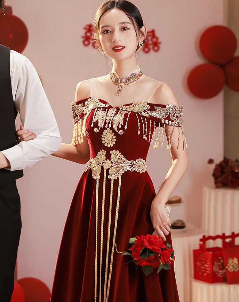 Chinese Style Toast Dress Brid - огляд і ціна Luxury Lifestyle Dress