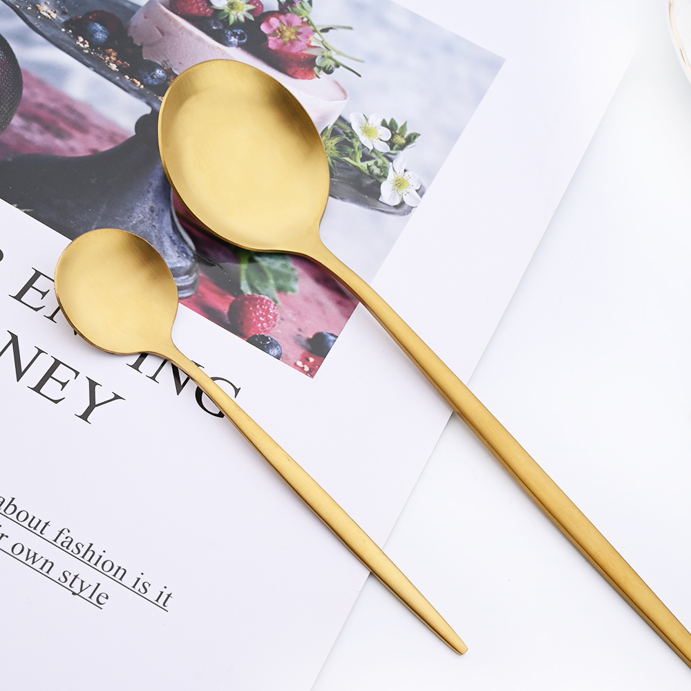 Drmfiy Black Handle Gold Coffe - огляд і ціна Gold Plated Cutlery