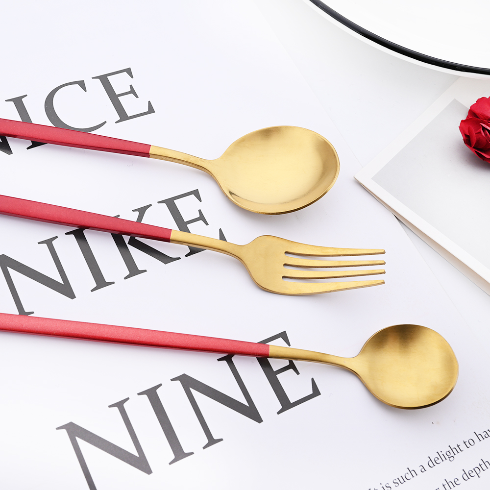 Drmfiy Black Handle Gold Coffe - огляд і ціна Gold Plated Cutlery