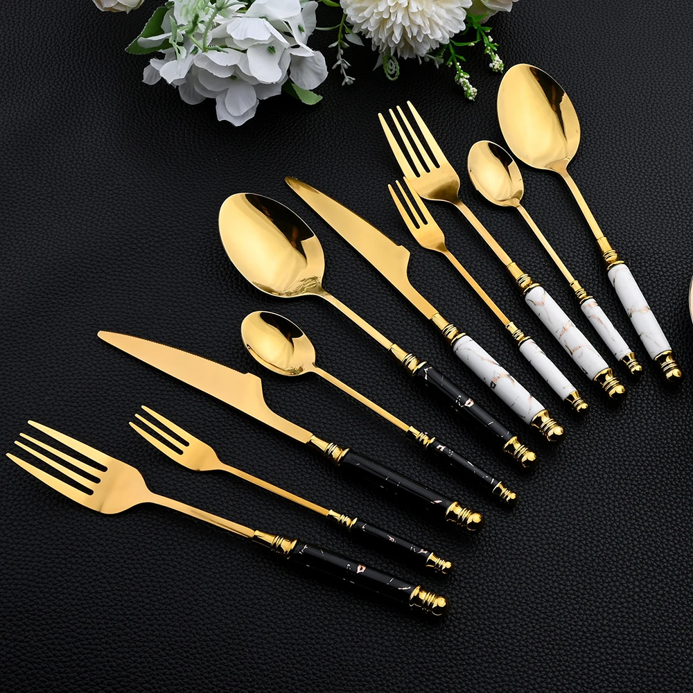 16Pcs Tableware Set Cutlery Se - огляд і ціна Gold Plated Cutlery