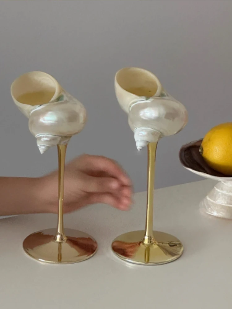 AhunderJiaz Retro Couple Seash - огляд і ціна Crystal Wine Glass