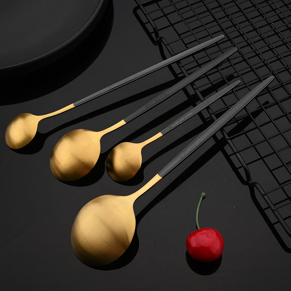 Tableware Stainless Steel Blac - огляд і ціна Gold Plated Cutlery