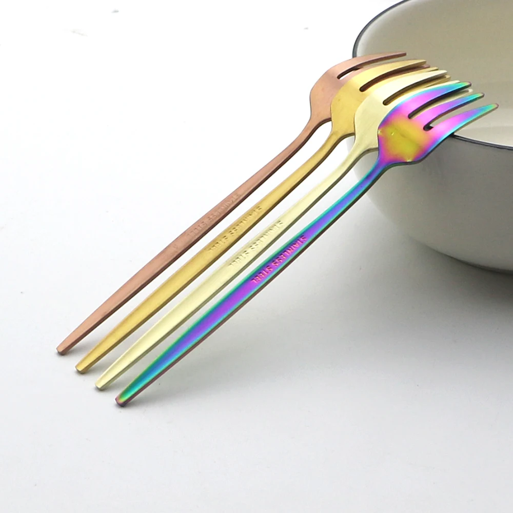 6Pcs Stainless Steel Matte Cak - огляд і ціна Gold Plated Cutlery