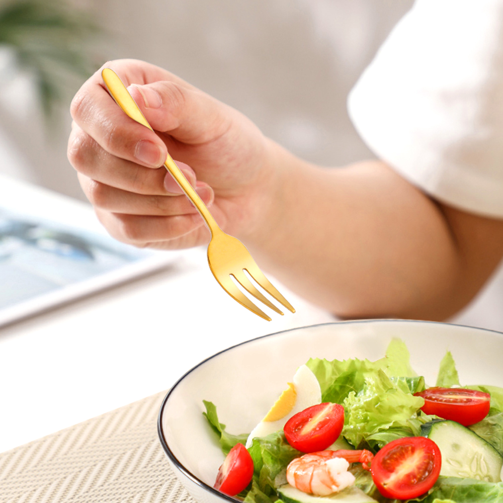 1/4/5/6Pcs Tea Forks Fruit For - огляд і ціна Gold Plated Cutlery